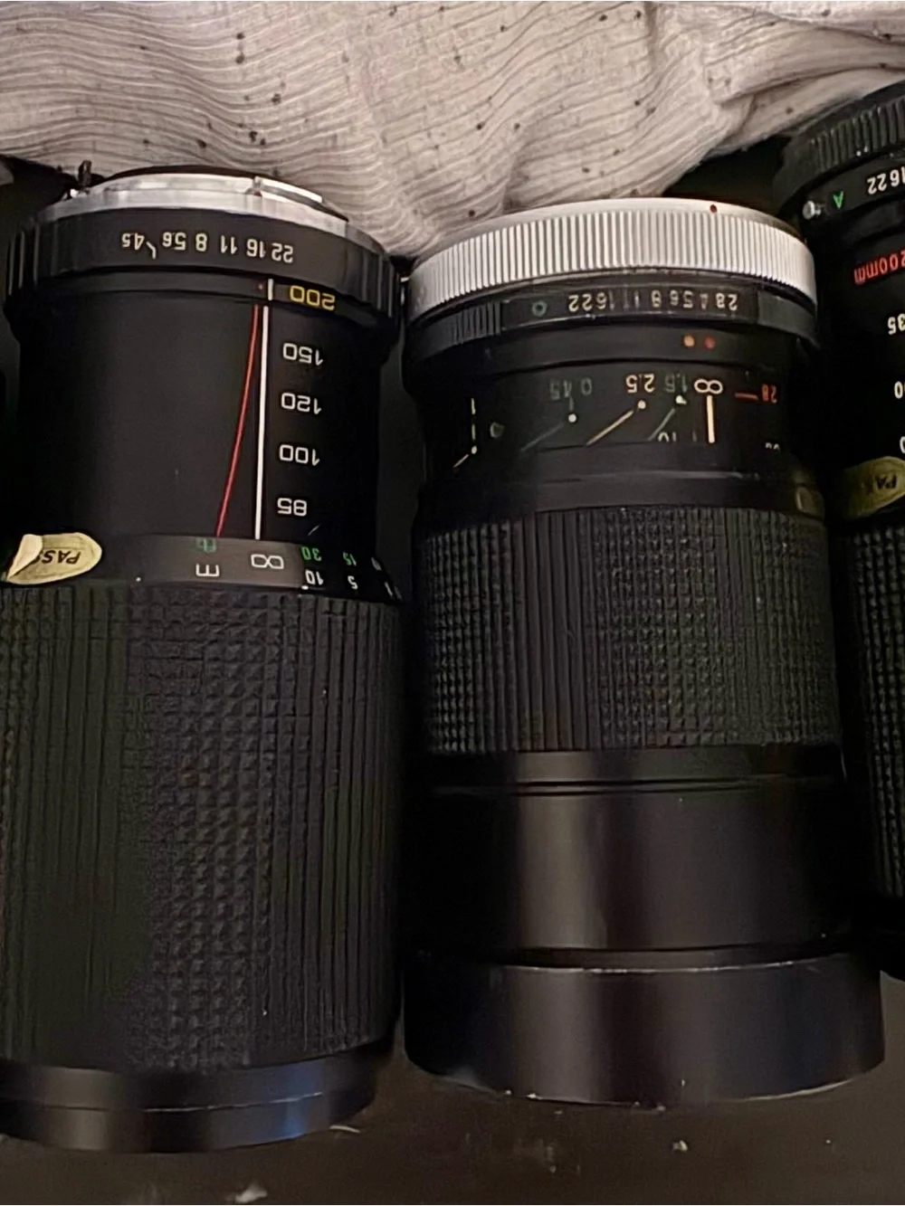 Vintage camera lenses